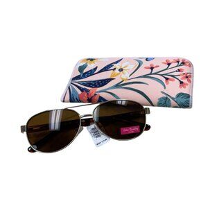 Vera Bradley Womens +2.00 Aviator Reading Sunglasses With Floral Case